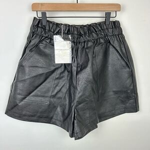 Faux leather black shorts size XXL